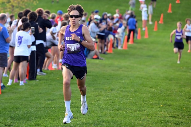 Lucas Wik, of Boulder High, was 3rd in the boys race of annual Pat Patten Invitational Cross County race in Boulder on Oct. 4, 2025.(Photo by Cliff Grassmick/Staff Photographer)