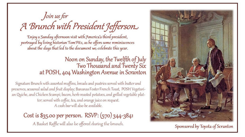 Brunch with Thomas Jefferson | Scranton, PA
