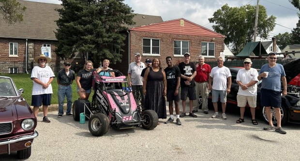 Car enthusiasts in Delaware County gathered at a recent Cars, Coffee and Christ in the parking lot of St. Matthew Lutheran Church in Woodlyn. The next one is Saturday, Aug. 1. All are welcome. (COURTESY OF IMMANUEL LUTHERAN CHURCH)