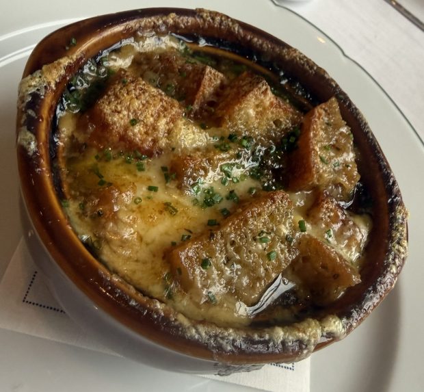 Onion Soup Gratineé, made with caramelized sweet onions, oxtail jus and country bread (PEG DEGRASSA/ DAILY TIMES)