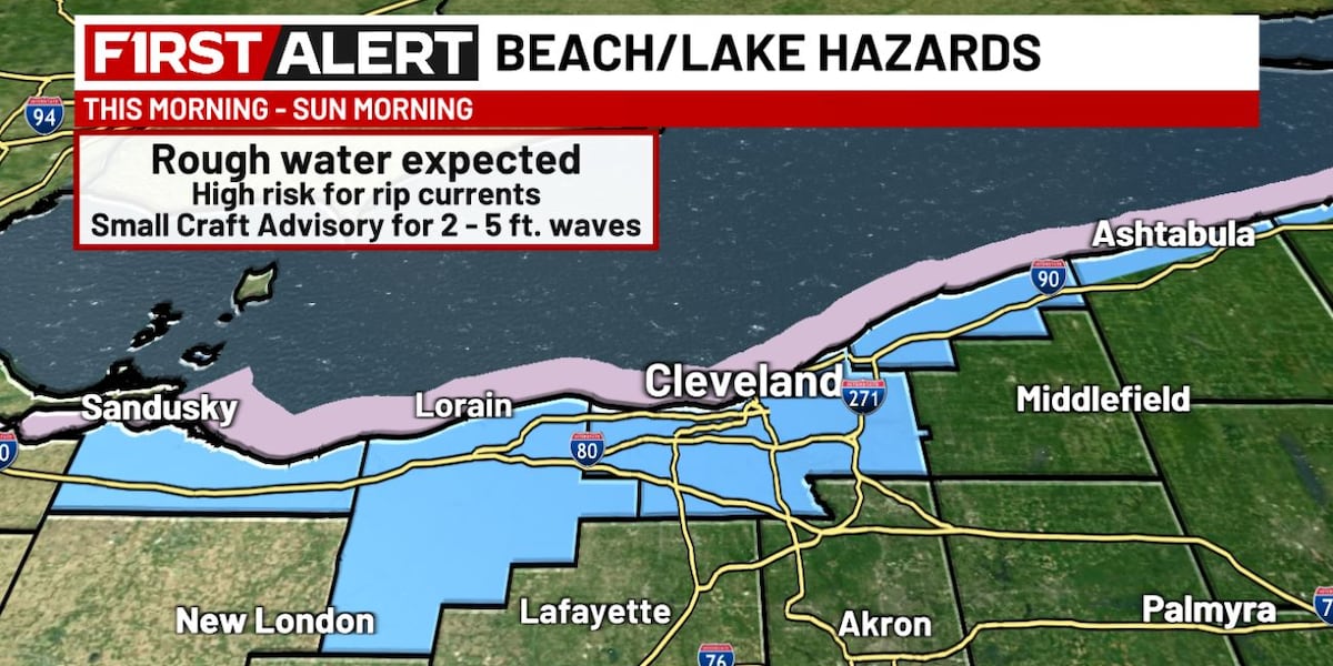 National Weather Service warns of dangerous Lake Erie swimming conditions