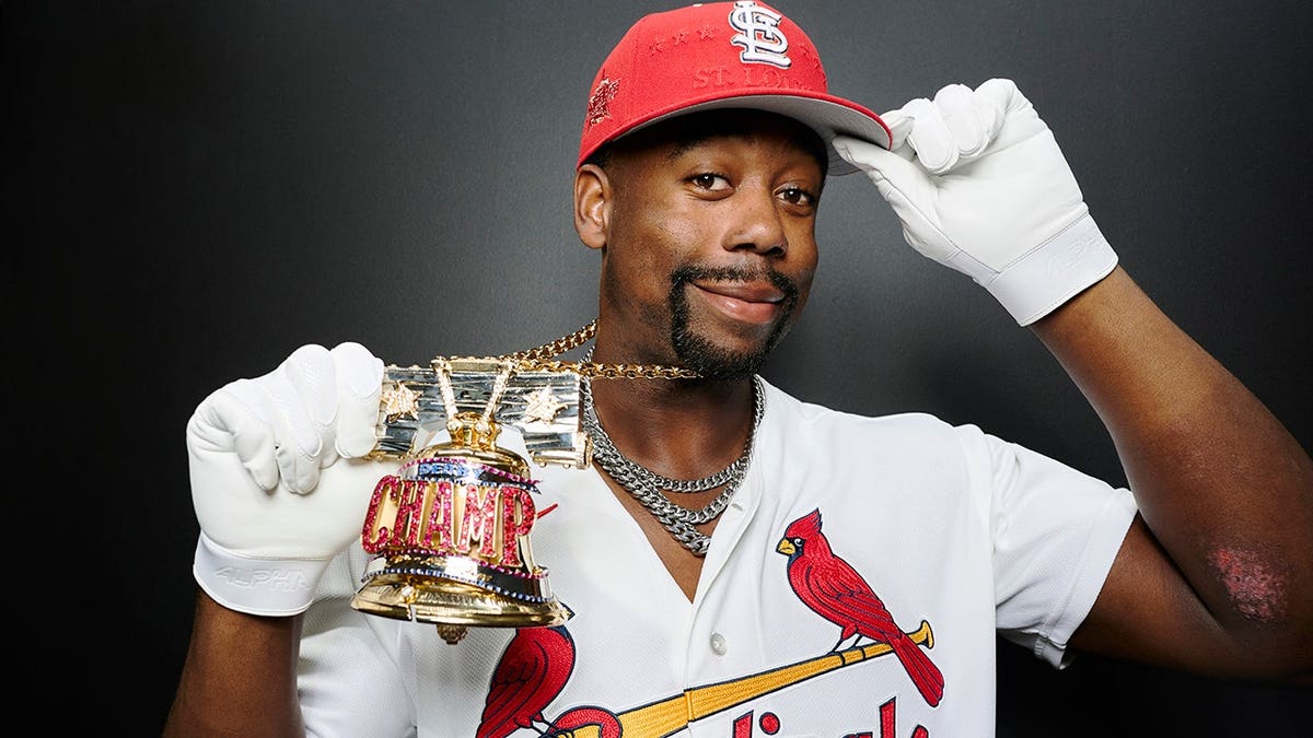 Jordan Walker poses for a photo at Citizens Bank Park.