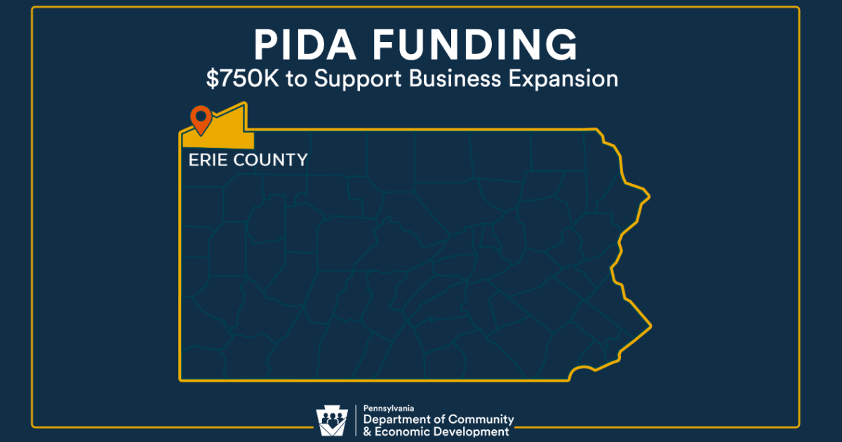 Shapiro Administration Invests $750,000 Through New PIDA Loan to Spur Business Growth and Job Creation in Erie County