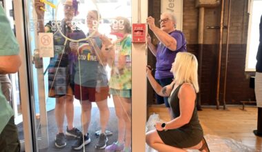 Local churches, LGBT groups join forces to paint Pride mural at GoggleWorks