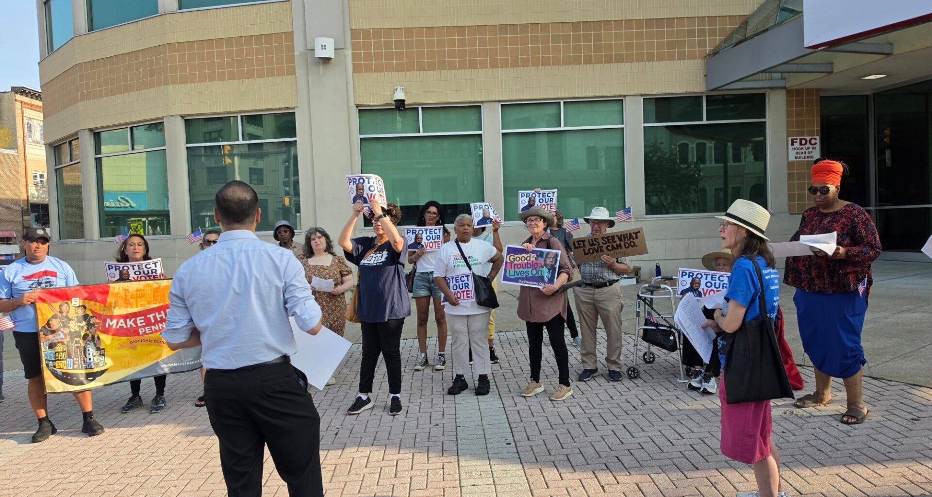 Group gathers in Reading to promote voting rights