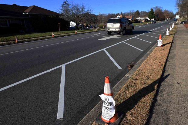 No-parking restrictions were originally installed following PennDOT-supported traffic safety reviews intended to improve sight distance at intersections along Hampden Boulevard and North Fifth Street. (BILL UHRICH/READING EAGLE)