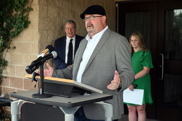 Robert Bair, president of the Pennsylvania State Building and Construction Trades Council, says solar arrays on warehouses simply make sense. (BILL UHRICH/READING EAGLE)
