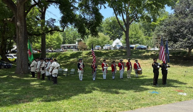 The Berks County Field of Heroes near the Stone House in Wyomissing. (Courtesy of West Reading-Wyomissing Rotary Club)
