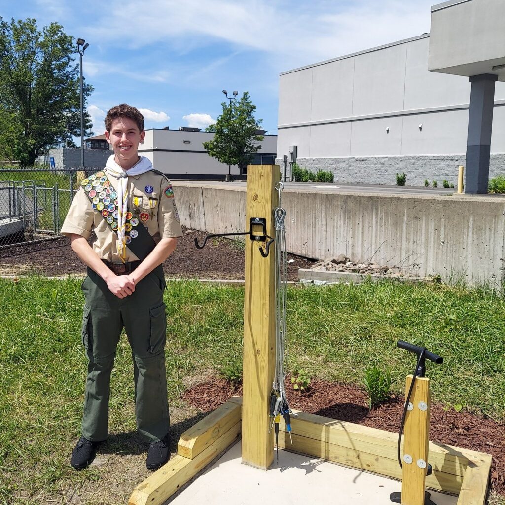 Eagle Scout project adds new bike repair station in Olyphant