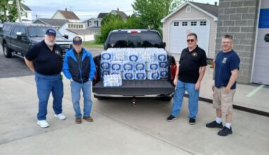 Kingsbury Masonic Lodge delivers bottled water to fire companies
