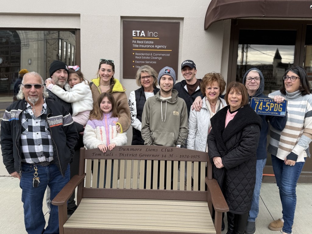 Dunmore Lions Club bench dedication – Scranton Times-Tribune