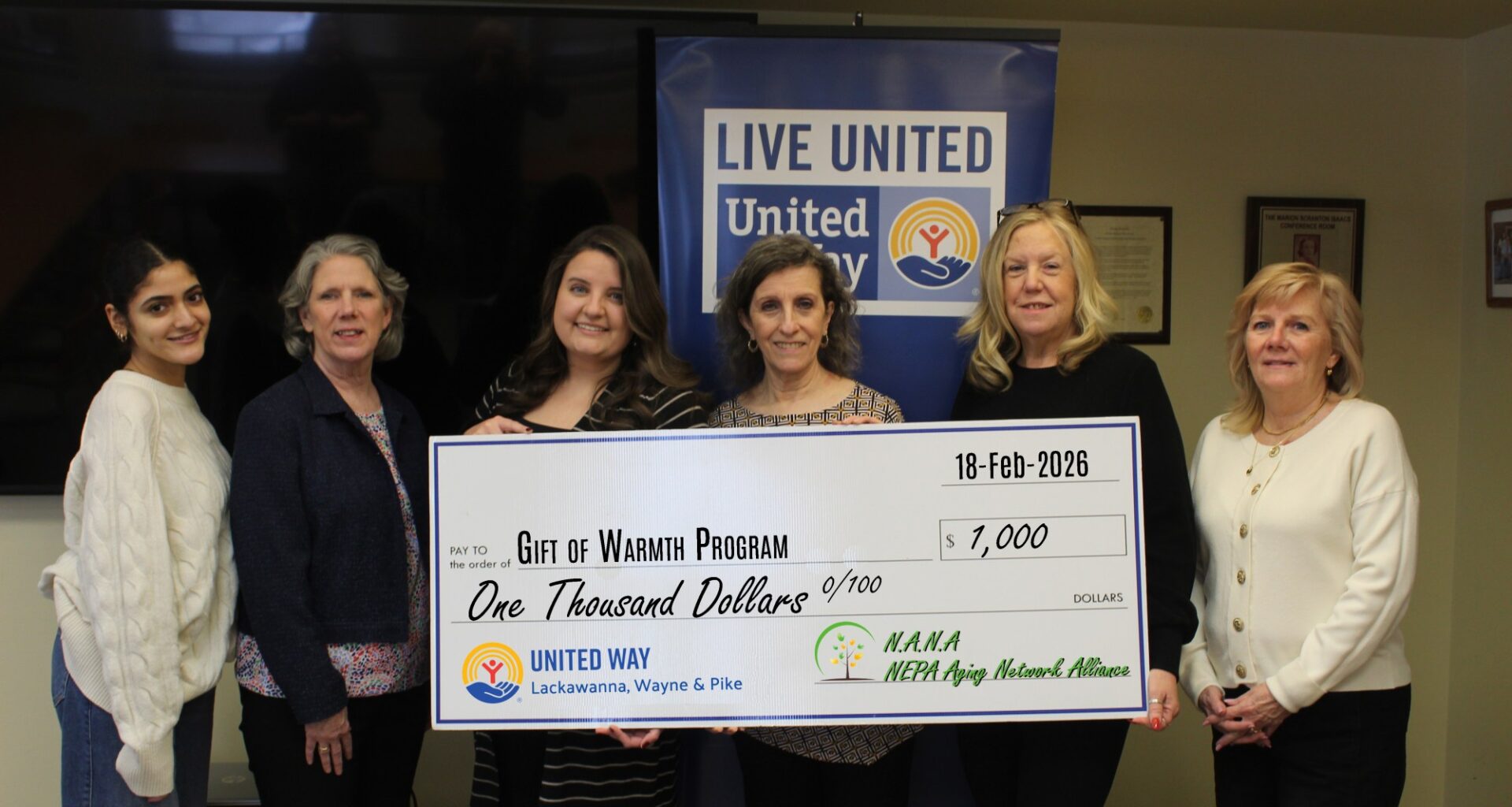 NANA contributes $1,000 to United Way’s Gift of Warmth Program – Scranton Times-Tribune