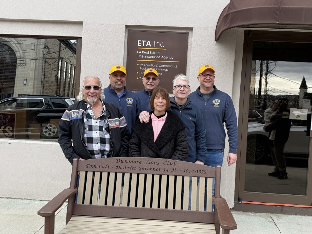 Dunmore Lions Club bench dedication – Scranton Times-Tribune