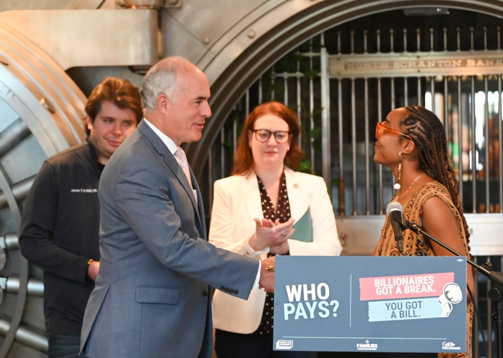 'Who pays' tour hits Scranton