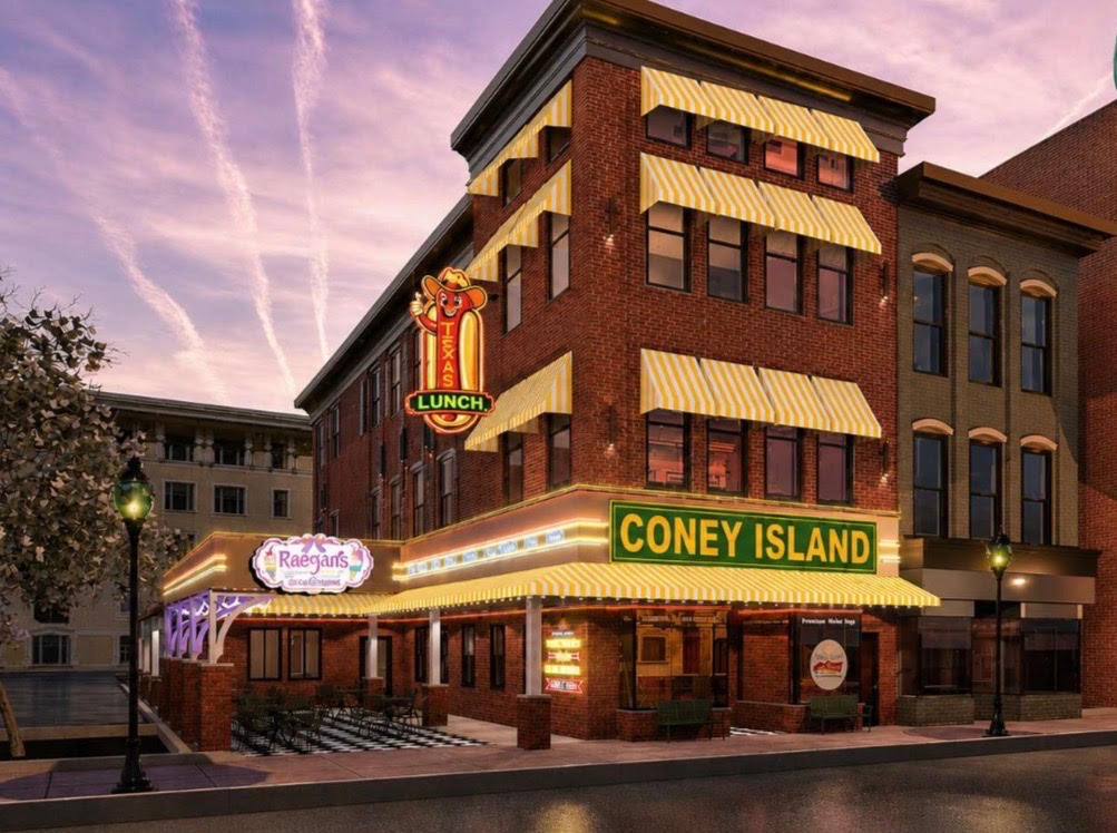 Retro remake of Coney Island Lunch in Scranton to feature brick and awnings