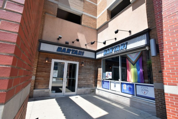The entrance to Bartari is seen on Adams Ave. in downtown Scranton Monday, July 13, 2026. (SEAN MCKEAG / STAFF PHOTOGRAPHER)