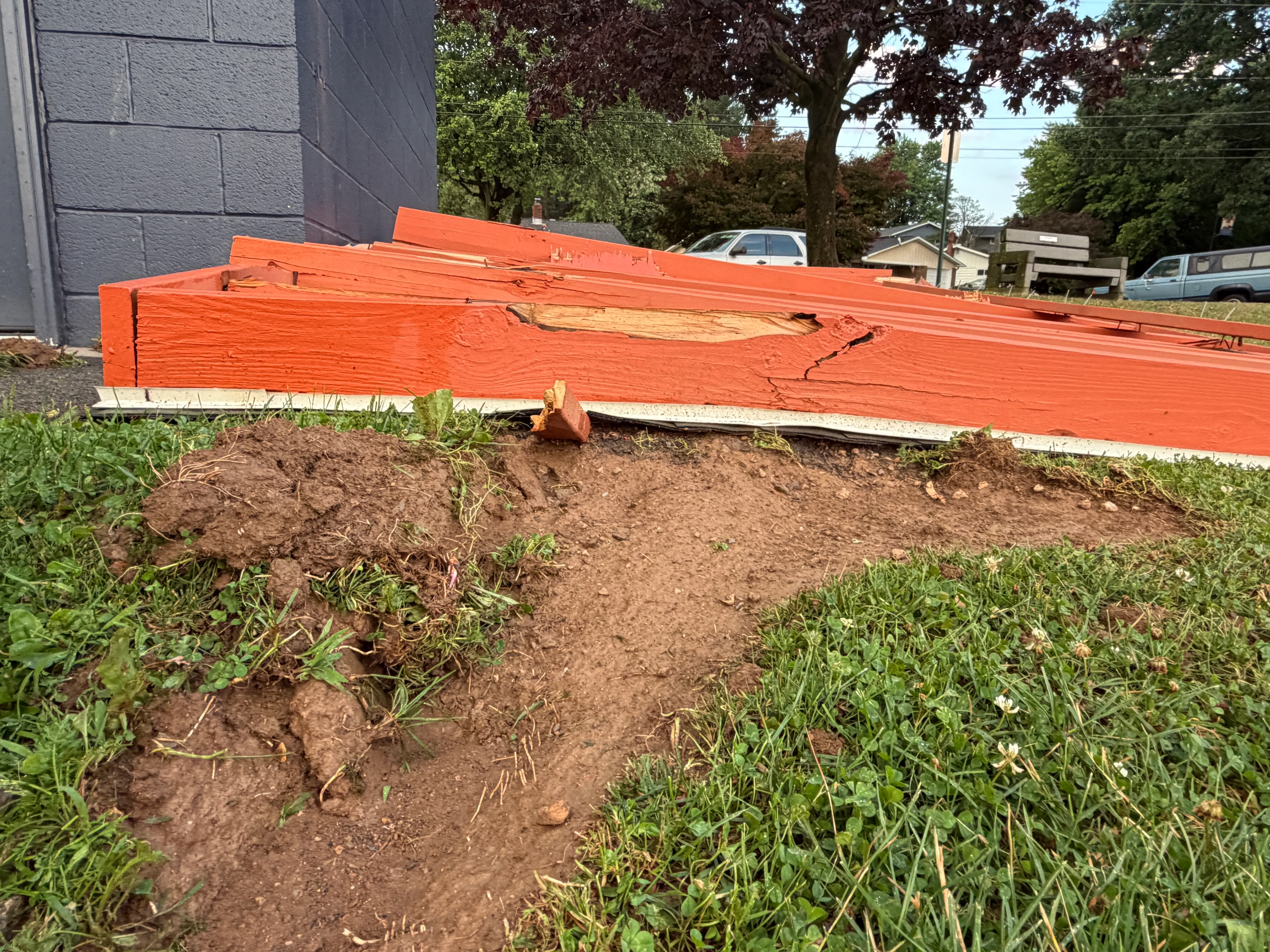 Storm damage is seen in Alburtis on Friday evening, July 3, 2026. Severe storms moved through the Lehigh Valley, cutting power to thousands amid days of extreme heat just as Fourth of July celebrations were getting started. (Rich Rolen/Special to The Morning Call)