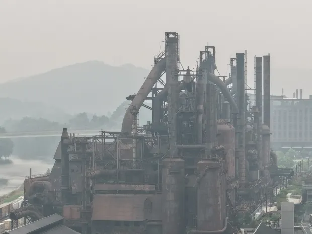 Hazy conditions from Canadian wildfire smoke is seen over the Lehigh Valley Thursday, July 16, 2026. (Rich Rolen/Special to The Morning Call)