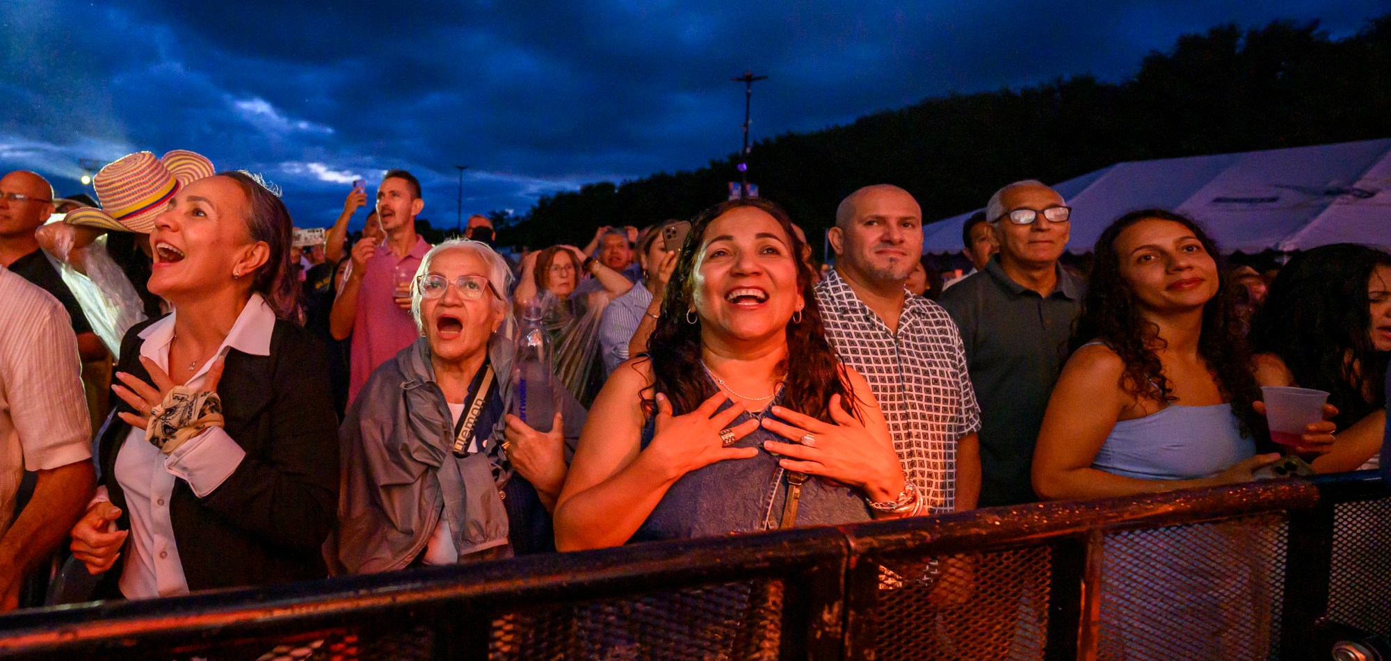 Grupo Niche performs Thursday, July 30, 2026, on Musikfest's Wind Creek Steel Stage at PNC Plaza in Bethlehem. Grupo Niche is a Colombian salsa orchestra formed in 1979 that is widely recognized by critics and audiences as one of the most successful Latin music groups of the last four decades. Thursday was preview night at Musikfest, which runs through Aug. 9. (April Gamiz/The Morning Call)