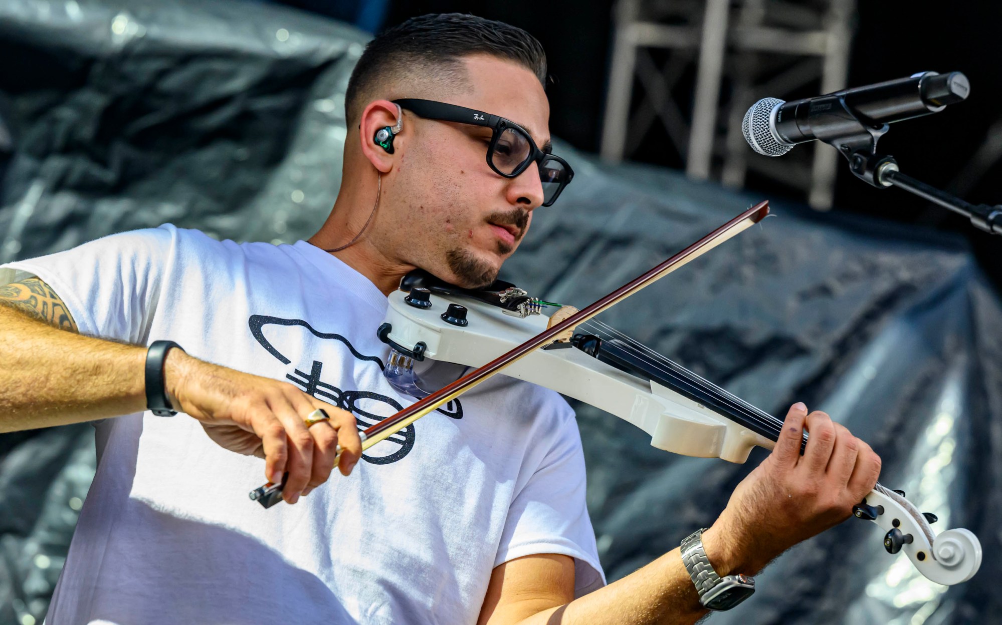Fabry Orihuela opens for Grupo Niche on Thursday, July 30, 2026, on Musikfest's Wind Creek Steel Stage at PNC Plaza in Bethlehem. Grupo Niche is a Colombian salsa orchestra formed in 1979 that is widely recognized by critics and audiences as one of the most successful Latin music groups of the last four decades. Thursday was preview night at Musikfest, which runs through Aug. 9. (April Gamiz/The Morning Call)