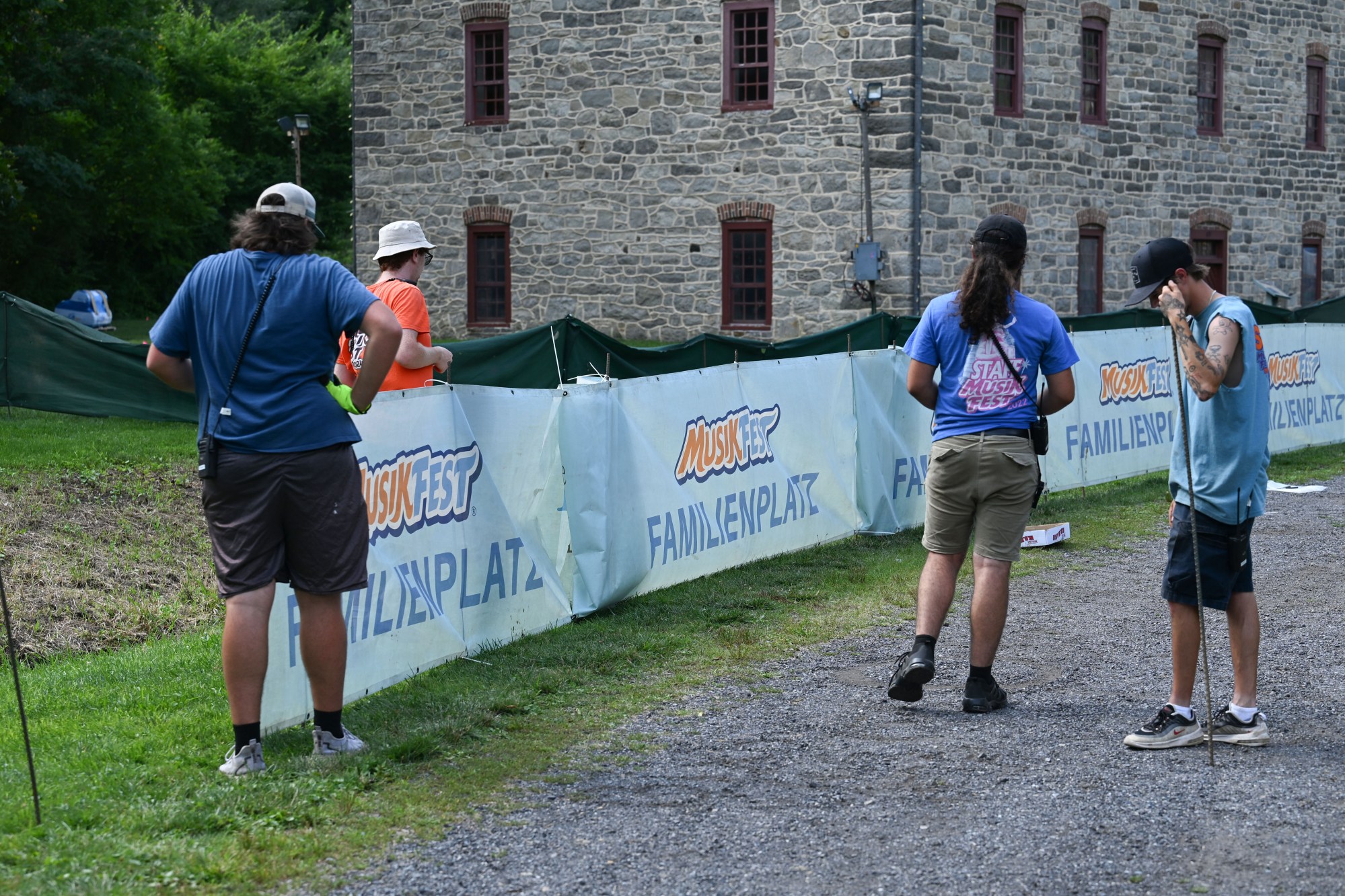 Workers set up for Musikfest on Wednesday, July 22, 2026, in Bethlehem. The 10-day, free music festival in both North and South Side Bethlehem runs July 31-Aug. 9. (Jon Chiu/The Morning Call)