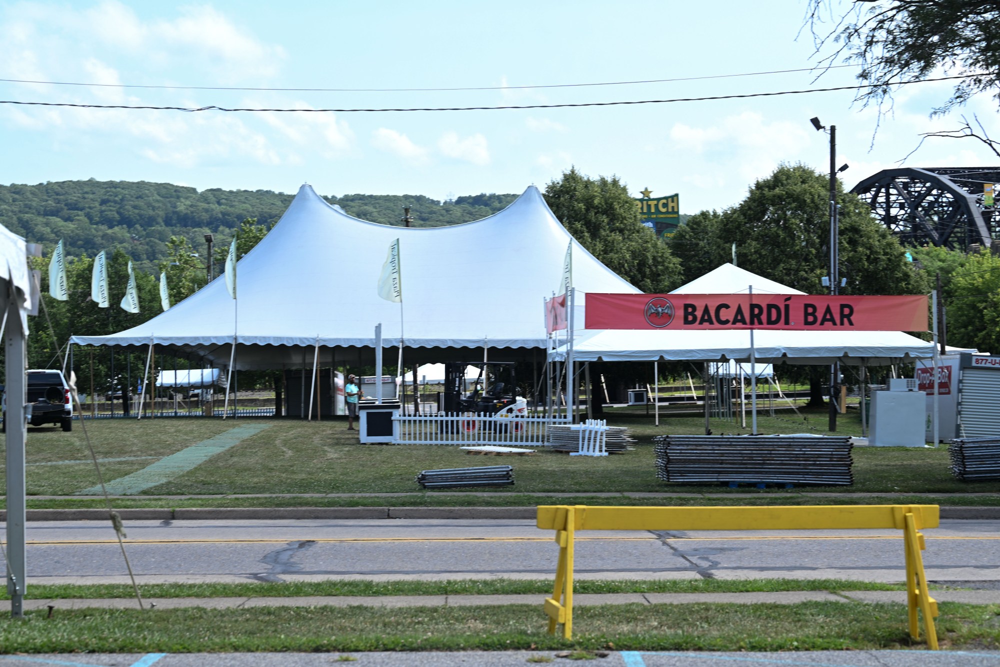 Test caption (Jon Chiu/The Morning Call)Tents sit empty during preparations for Musikfest on Wednesday, July 22, 2026, in Bethlehem. The 10-day, free music festival in both North and South Side Bethlehem runs July 31-Aug. 9. (Jon Chiu/The Morning Call)