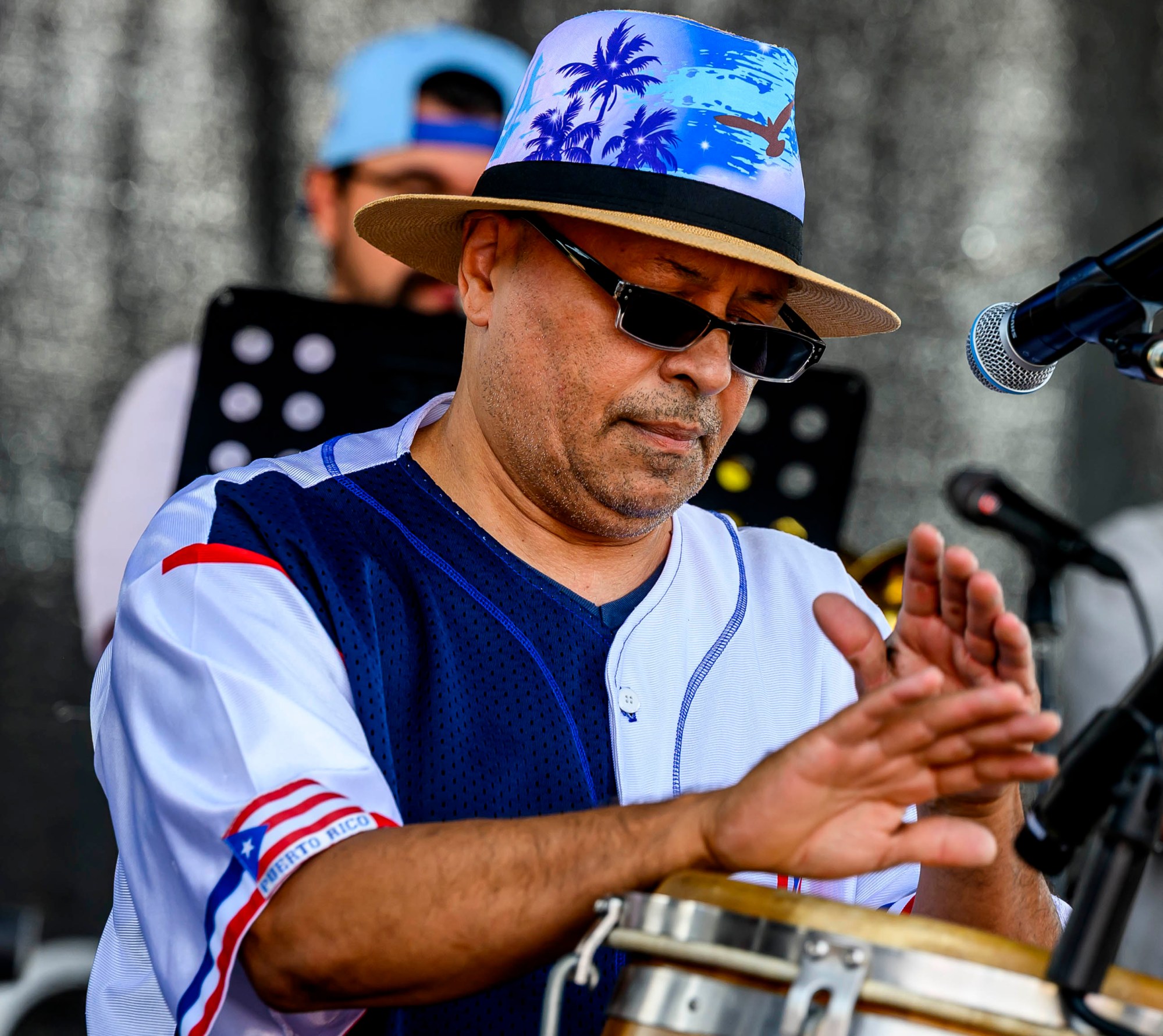 Héctor Rosado y su Orquesta Hache entertain the huge crowd during the annual Lehigh Valley Puerto Rican Day Festival on Sunday, July 19, 2026, at the Allentown Fairgrounds. The day's festivities, sponsored by Puertorrican Cultural Preservation, also included raising the Puerto Rican flag and a parade. (April Gamiz/The Morning Call)