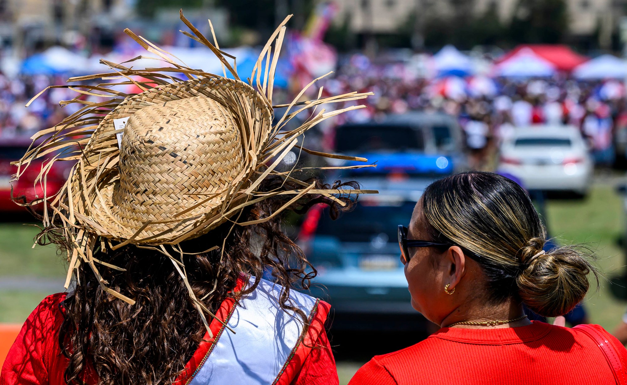 People celebrate during the annual Lehigh Valley Puerto Rican Day Festival on Sunday, July 19, 2026, at the Allentown Fairgrounds. The day's festivities, sponsored by Puertorrican Cultural Preservation, also included raising the Puerto Rican flag and a parade. (April Gamiz/The Morning Call)