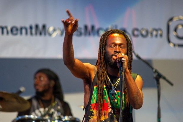 Grammy-nominated contemporary reggae singer-songwriter Jesse Royal performs at the One Earth Festival Global Music and Culture Festival at SteelStacks on Saturday, July 11, 2026. (Jonathan Broady/Special to The Morning Call)