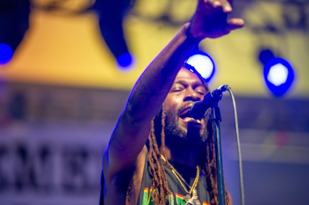 Grammy-nominated contemporary reggae singer-songwriter Jesse Royal performs at the One Earth Festival Global Music and Culture Festival at SteelStacks on Saturday, July 11, 2026. (Jonathan Broady/Special to The Morning Call)