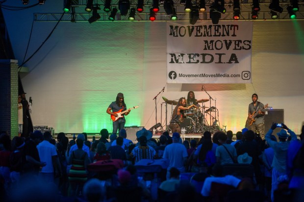 Grammy-nominated contemporary reggae singer-songwriter Jesse Royal performs at the One Earth Festival Global Music and Culture Festival at SteelStacks on Saturday, July 12, 2026. (Jonathan Broady/Special to The Morning Call)