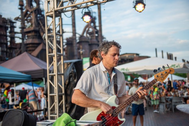 Festivalgoers enjoy the sights and sounds of the One Earth Festival Global Music and Culture Festival at SteelStacks on Saturday July 11 2026. The fifth annual festival, presented by ArtsQuest in partnership with Movement Moves Media, celebrates global music, culture and community. (Jonathan Broady/Special to The Morning Call)