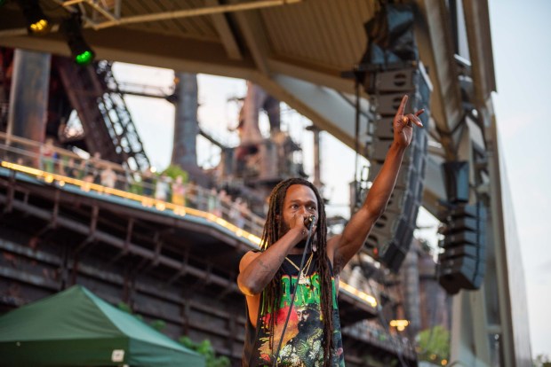 Festivalgoers enjoy the sights and sounds of the One Earth Festival Global Music and Culture Festival at SteelStacks on Saturday July 11 2026. The fifth annual festival, presented by ArtsQuest in partnership with Movement Moves Media, celebrates global music, culture and community. (Jonathan Broady/Special to The Morning Call)