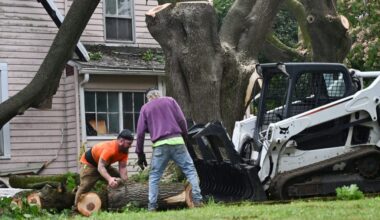 Crews clear debris and repair power lines