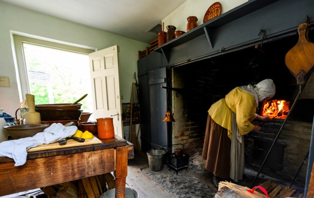 Colonial cook demonstrations were given Saturday, July 18, 2026, during Bethlehem Blueberry Festival, organized by Historic Bethlehem Museums & Sites at Burnside Plantation. The festival offers Colonial demonstrations, activities, vendor tents, blueberry-themed foods and live music. (April Gamiz/The Morning Call)