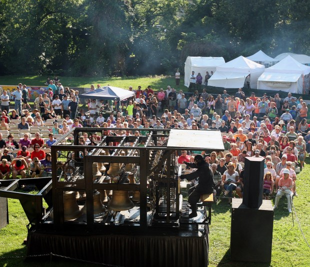 Cast In Bronze performs on the Handwerkplatz stage during Musikfest in Bethlehem on Saturday, August 3, 2013. ////// NEWS - CHRIS KNIGHT / SPECIAL TO THE MORNING CALL - Shot 08/03/13