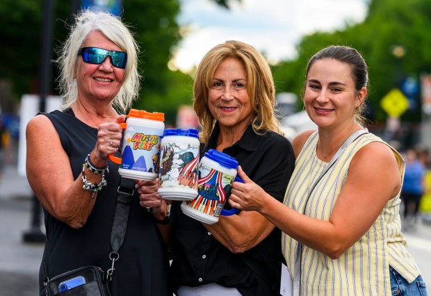 People enjoy the preview night of Musikfest on Thursday, July 30, 2026, in Bethlehem. The annual festival runs through Aug. 9. (April Gamiz/The Morning Call)