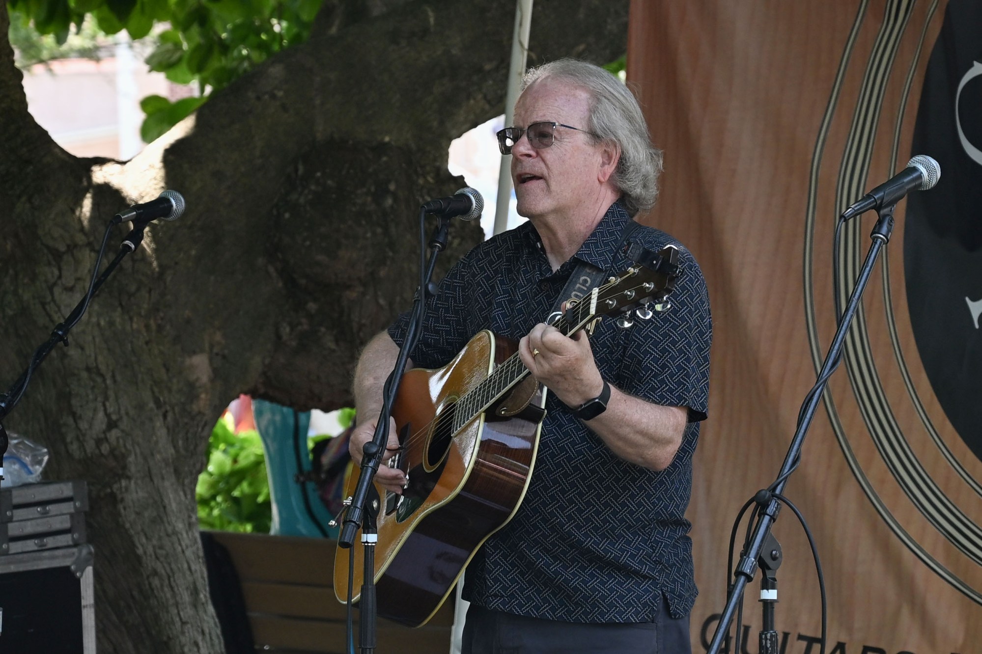Jim Fortmuller performs during the annual Martin on Main street fair Saturday, July 25, 2026, in Nazareth. (Jon Chiu/The Morning Call)