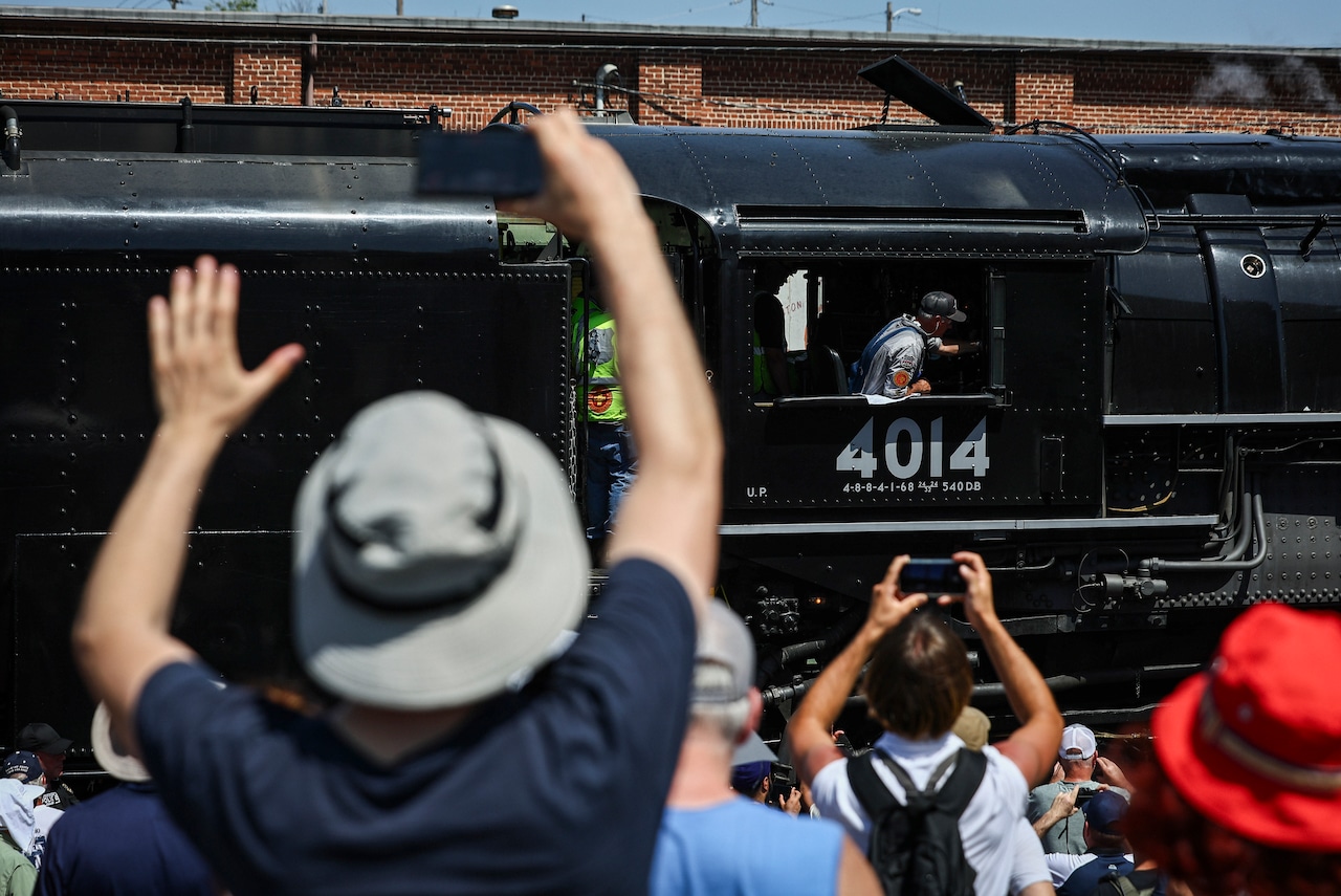 Union Pacific Big Boy No. 4014 locomotive visits Reading, PA.