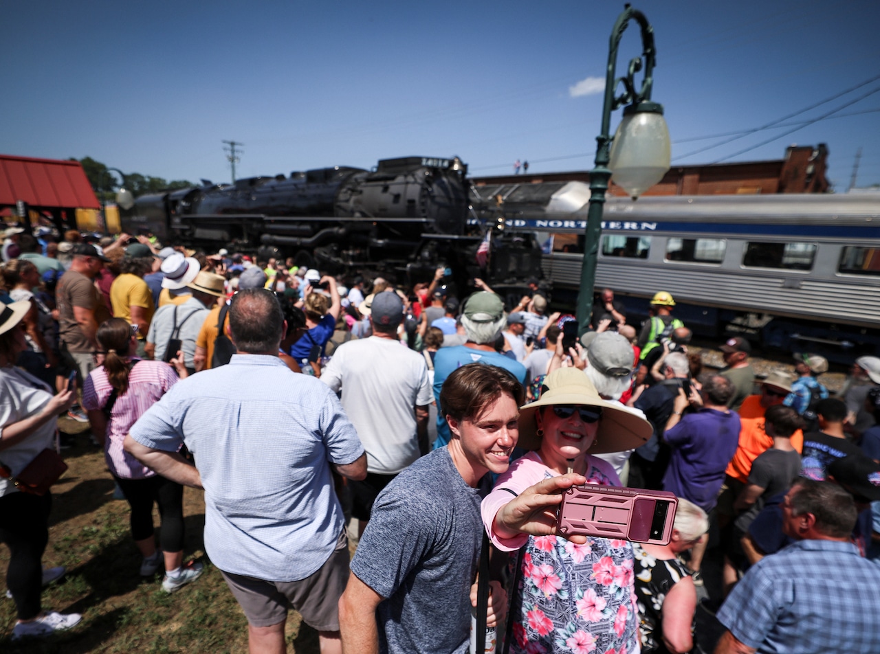 Union Pacific Big Boy No. 4014 locomotive visits Reading, PA.