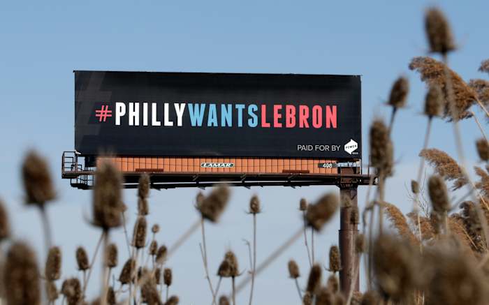 LeBron James picked Philadelphia, eight years after billboards asked him to come to the 76ers