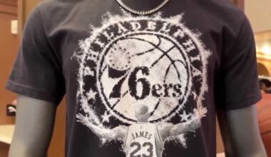 Philadelphia fans line up for new LeBron James merch