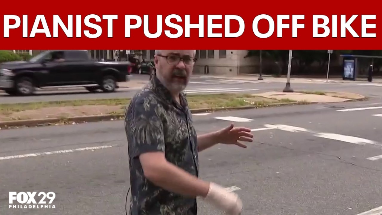 Philly pianist pushed off bike by runner suffers hand injuries, he says