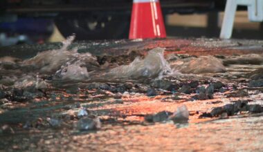 Water main break closes busy street in Scranton