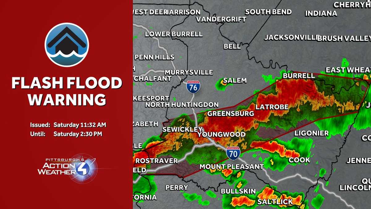 Flood warnings in place for parts of Western Pa. Saturday