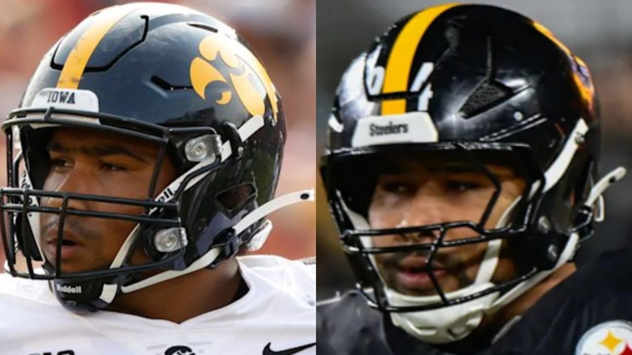 Yahya Black of the Iowa Hawkeyes and the Pittsburgh Steelers