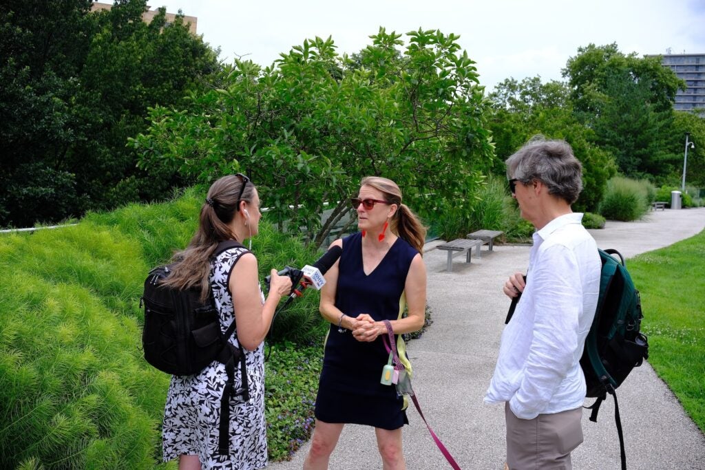 Susan Phillips and Mark Hertsgaard are interviewing Tiffany Threadgould.