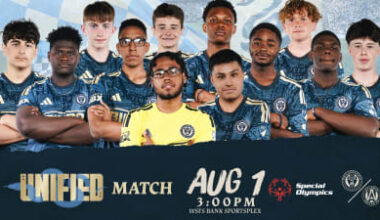 Cheer on Philadelphia Union Unified Team before Saturday night's match