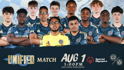 Cheer on Philadelphia Union Unified Team before Saturday night's match