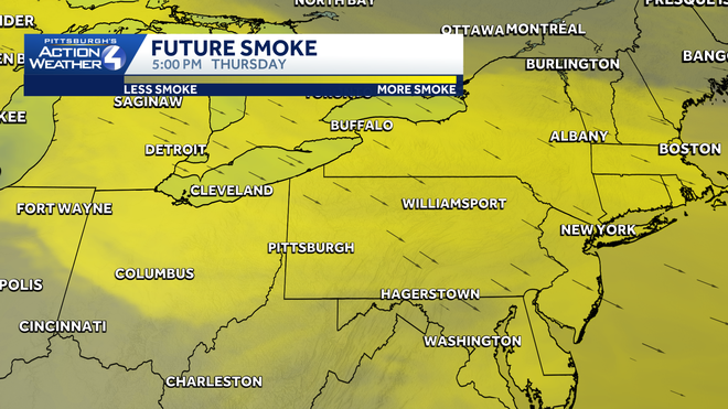 future smoke Wildfire smoke filters into Western PA on Thursday